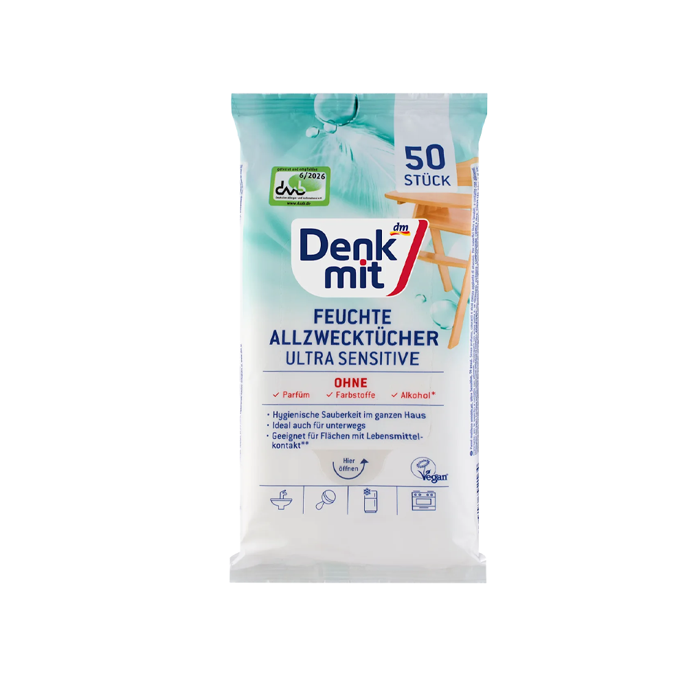 Denkmit Vochtige Allesreinigerdoekjes Ultra Sensitiv (50 stuks)