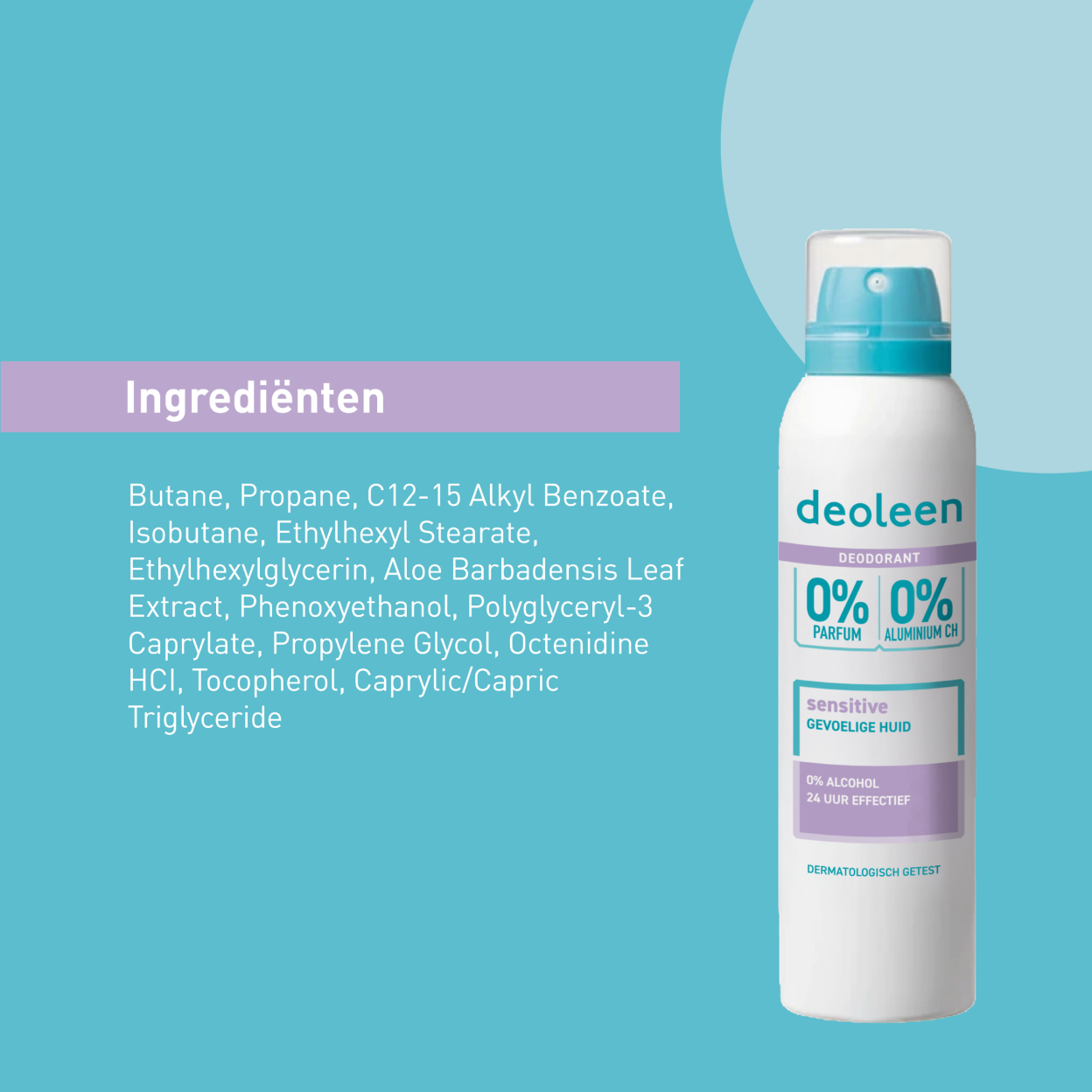 Deoleen Deodorant Aerosol Sensitive 0% (150 ML) - Parfumvrij