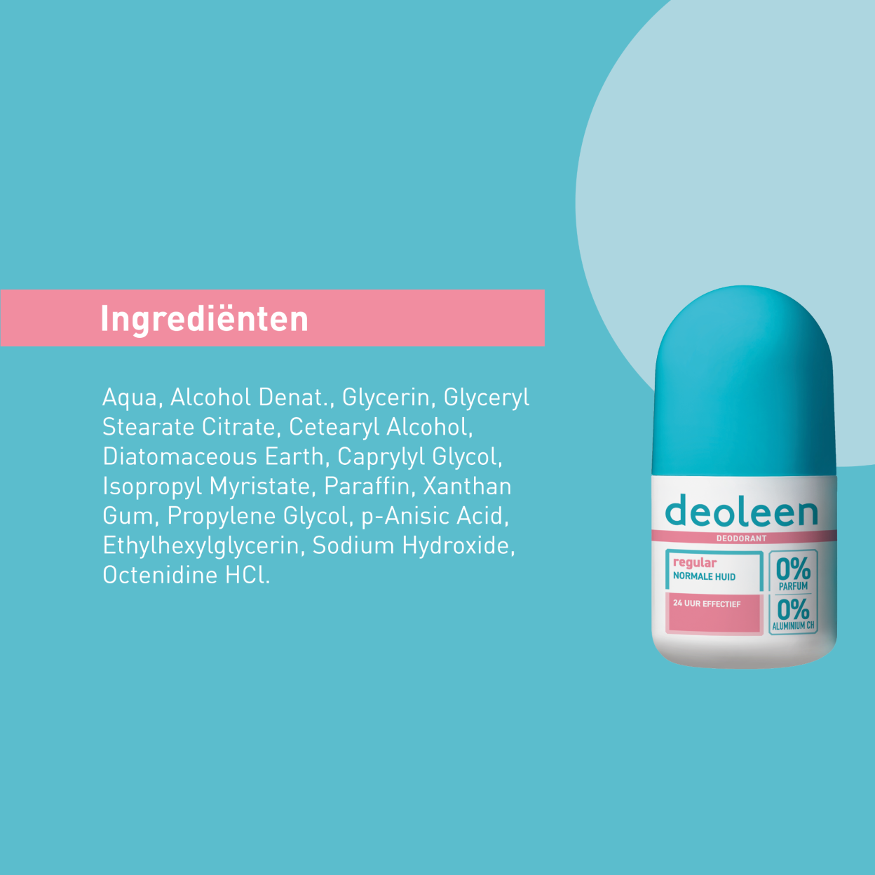 Deoleen Deodorant Roller Regular 0% (50 ML) - Parfumvrij
