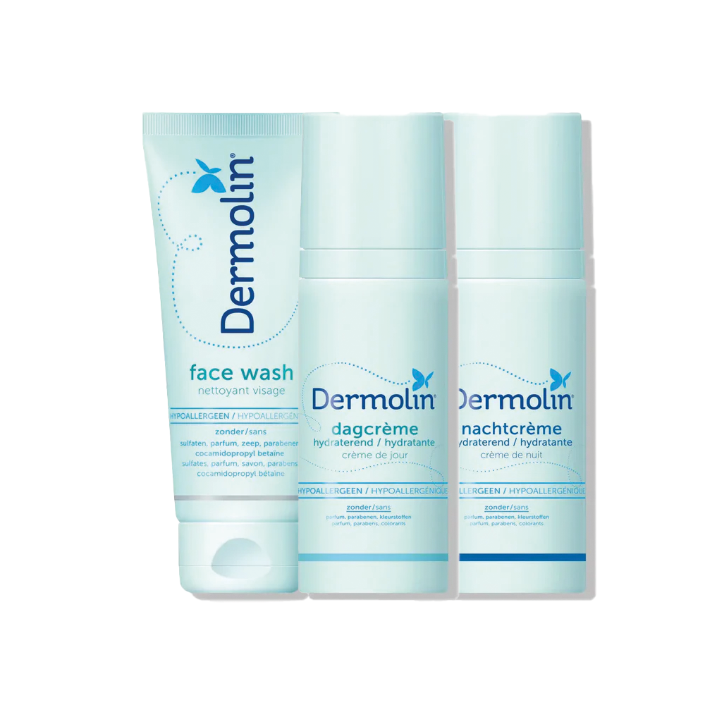 Dermolin Basic Skincare Routine Gevoelige en Droge huid Dermolin
