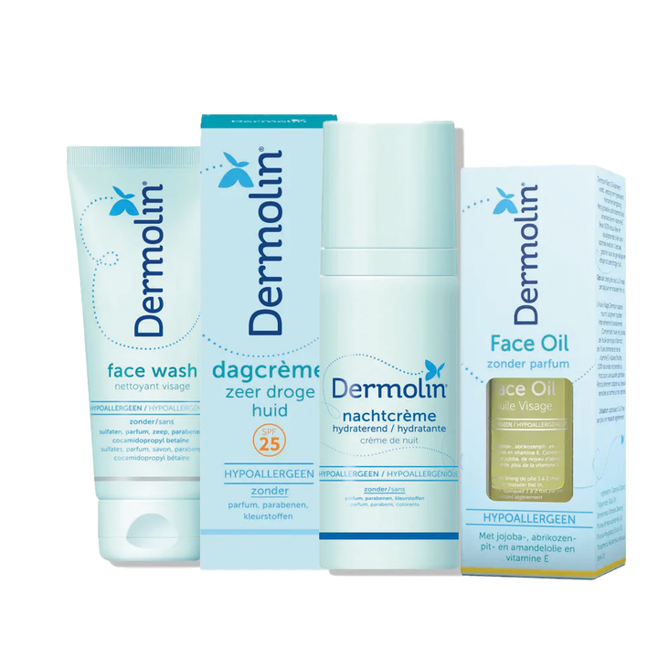Dermolin - Basis Skincare Routine voor Zeer Droge Huid Dermolin