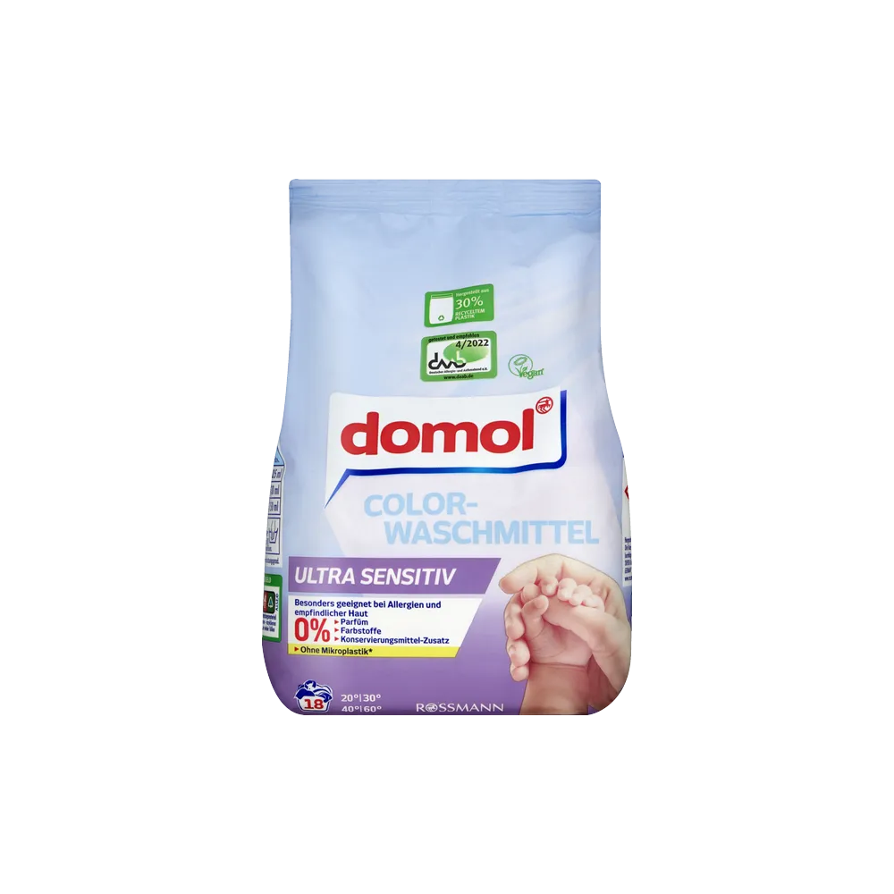 Domol Ultra Sensitiv Waspoeder Kleur (18 wasbeurten)