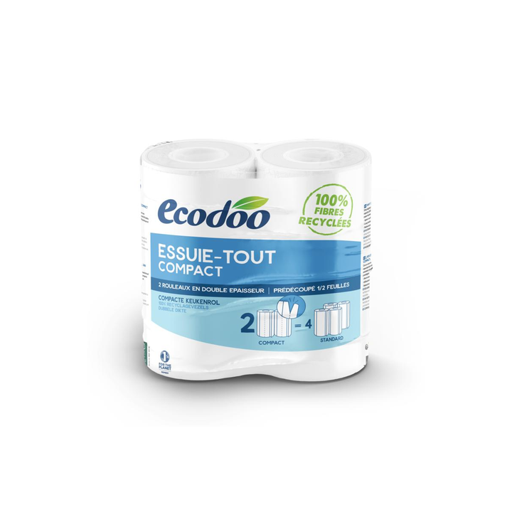 Ecodoo Keukenrol compact ecologisch bio (2 ST) Ecodoo