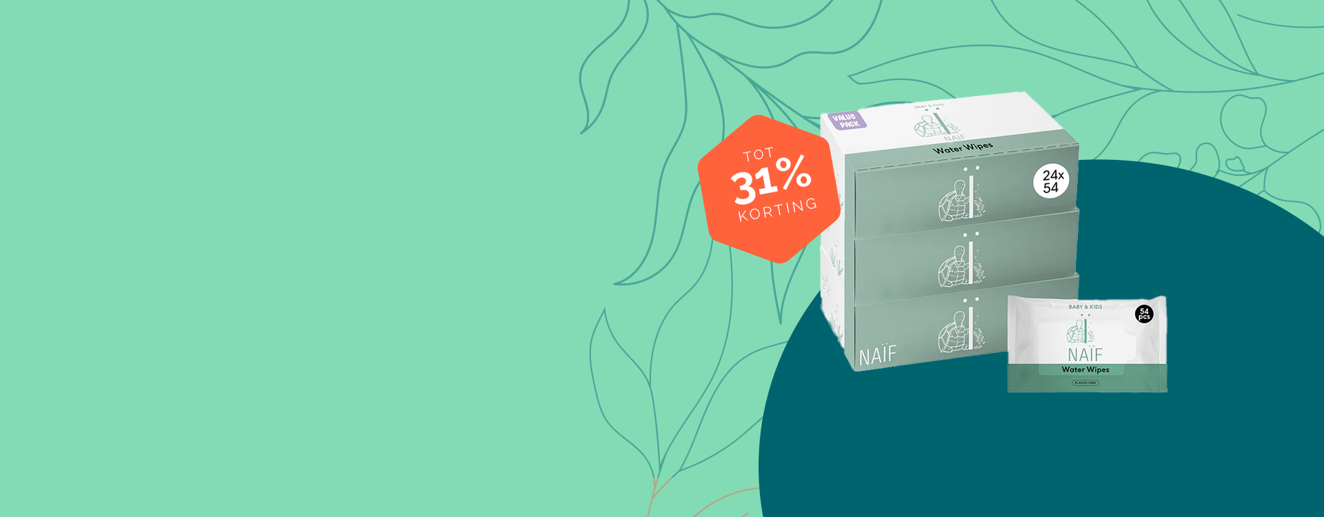 Naif babydoekjes tot 31% korting