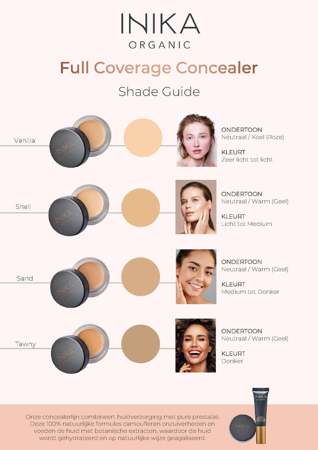 INIKA Organic Full Coverage Concealer- Tawny 3.5g INIKA Organic