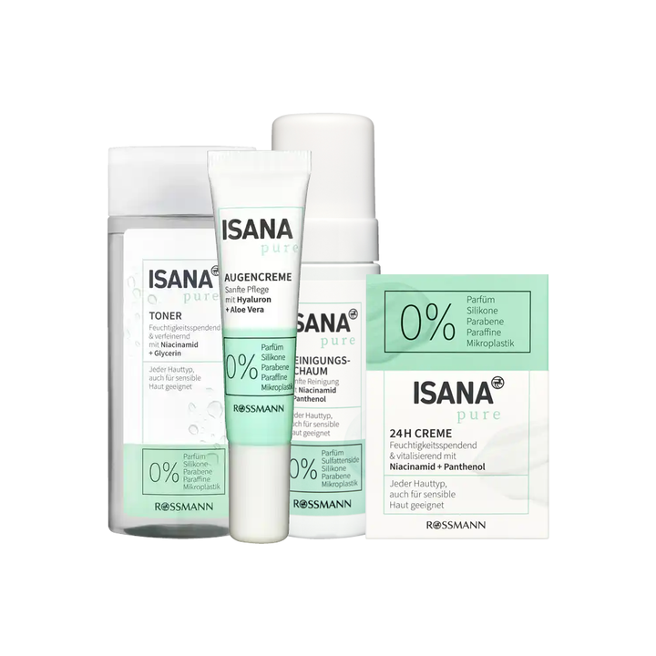 Isana Pure Skincare Routine - Gevoelige & Droge huid Isana
