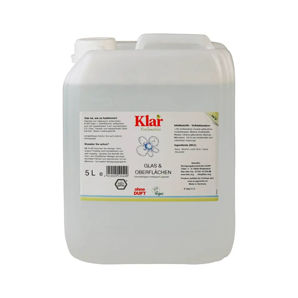 Klar Glas- & Oppervlaktereiniger (5 L) Klar Eco Sensitive