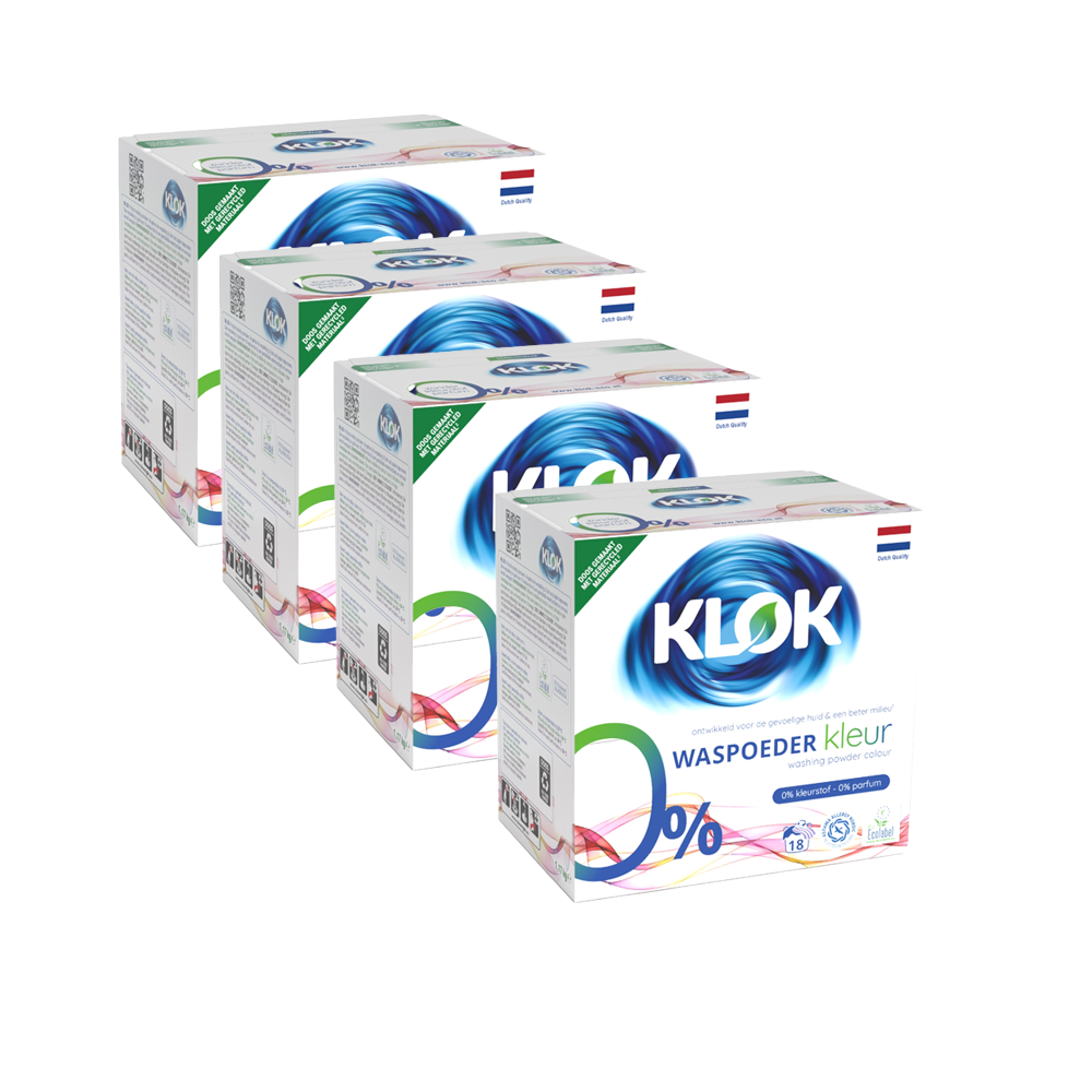 4x Klok Eco Waspoeder kleur (1170 GR) Klok