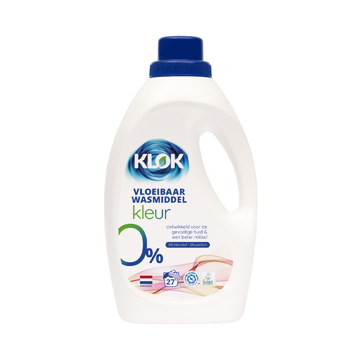 Klok Eco Vloeibaar Wasmiddel Kleur parfumvrij 27 Wasbeurten