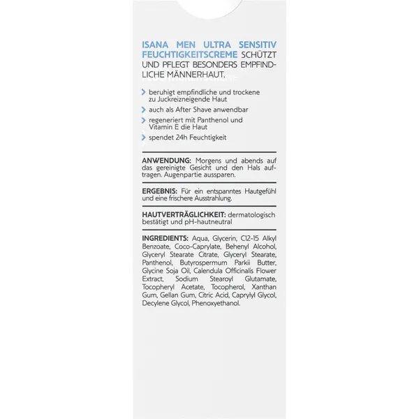 ISANA MEN Ultra Sensitiv Hydraterende Gezichtscreme (75 ML)