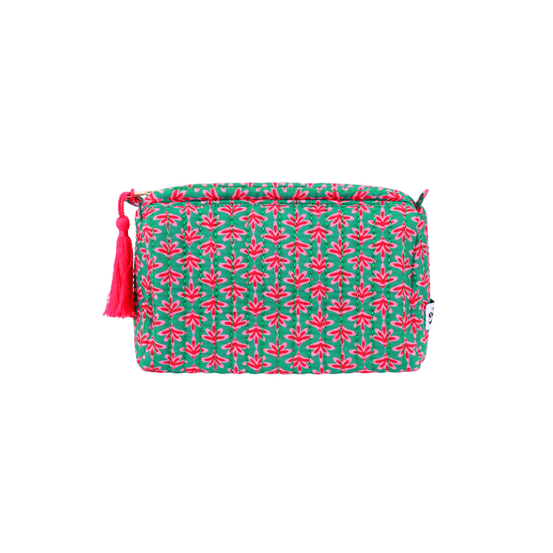 Gimme Make-up tas Groen Bloemen - Parfumvrij