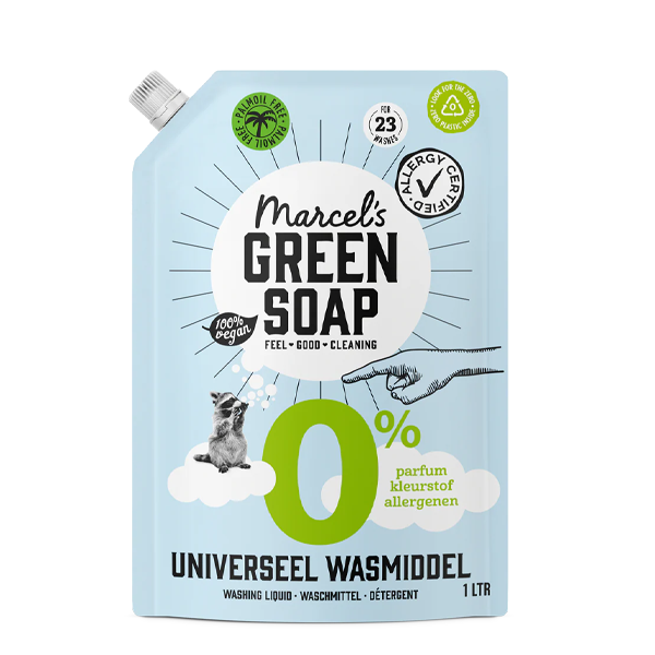 Marcel's Green Soap Wasmiddel universeel 0% navul parfumvrij(1 L)