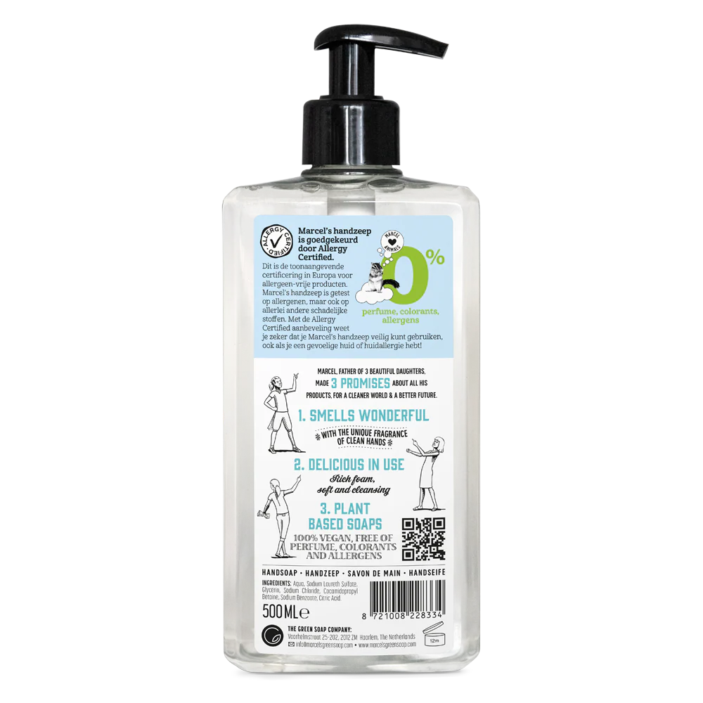 Marcel's Green Soap Handzeep 0% (500 ML) - Parfumvrij