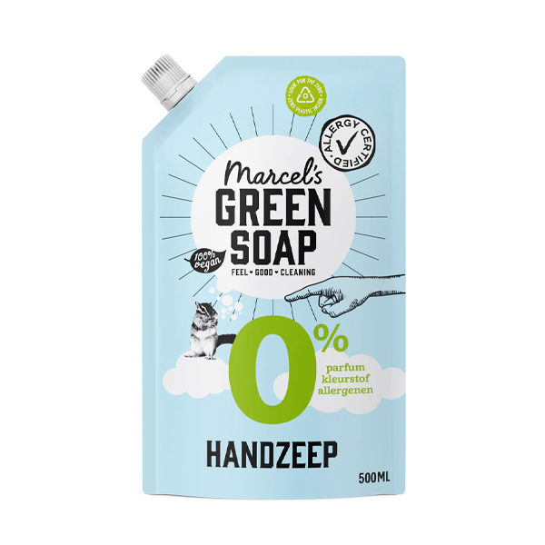 Marcel's Green Soap Handzeep 0% navulling (500 ML) - Parfumvrij
