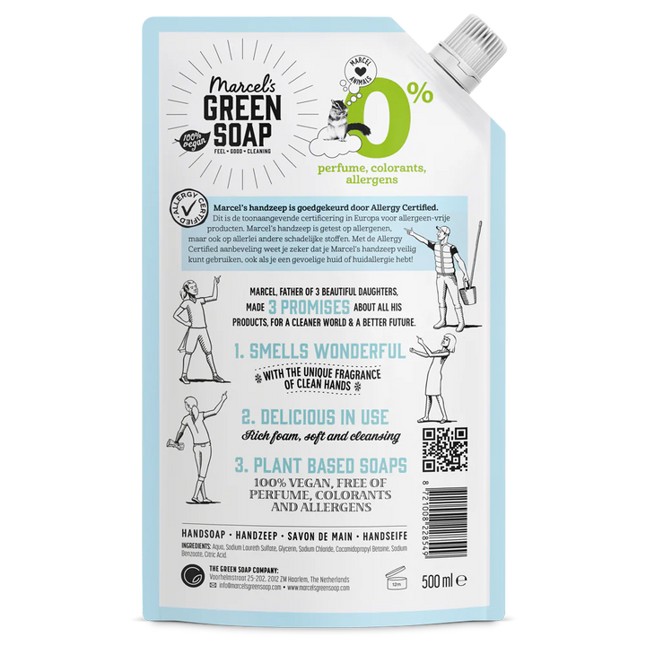 Marcel's Green Soap Handzeep 0% navulling (500 ML)