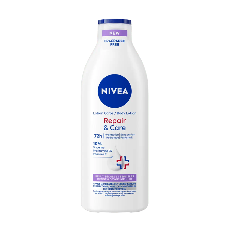 Parfumvrije bodylotion van Nivea voor de droge en gevoelige huid