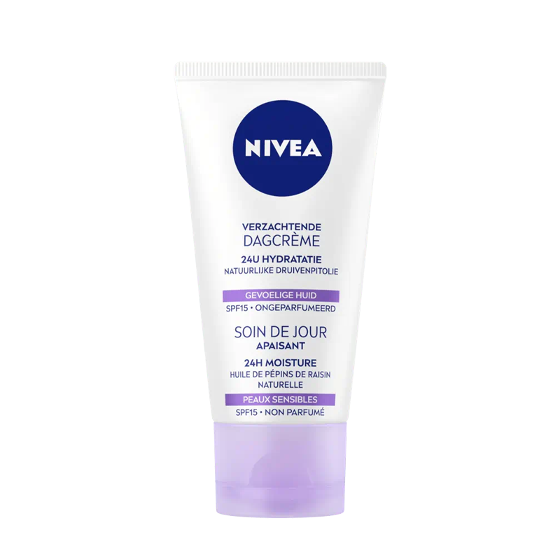 Verzachtende Dagcreme parfumvrij van Nivea voor de gevoelige huid