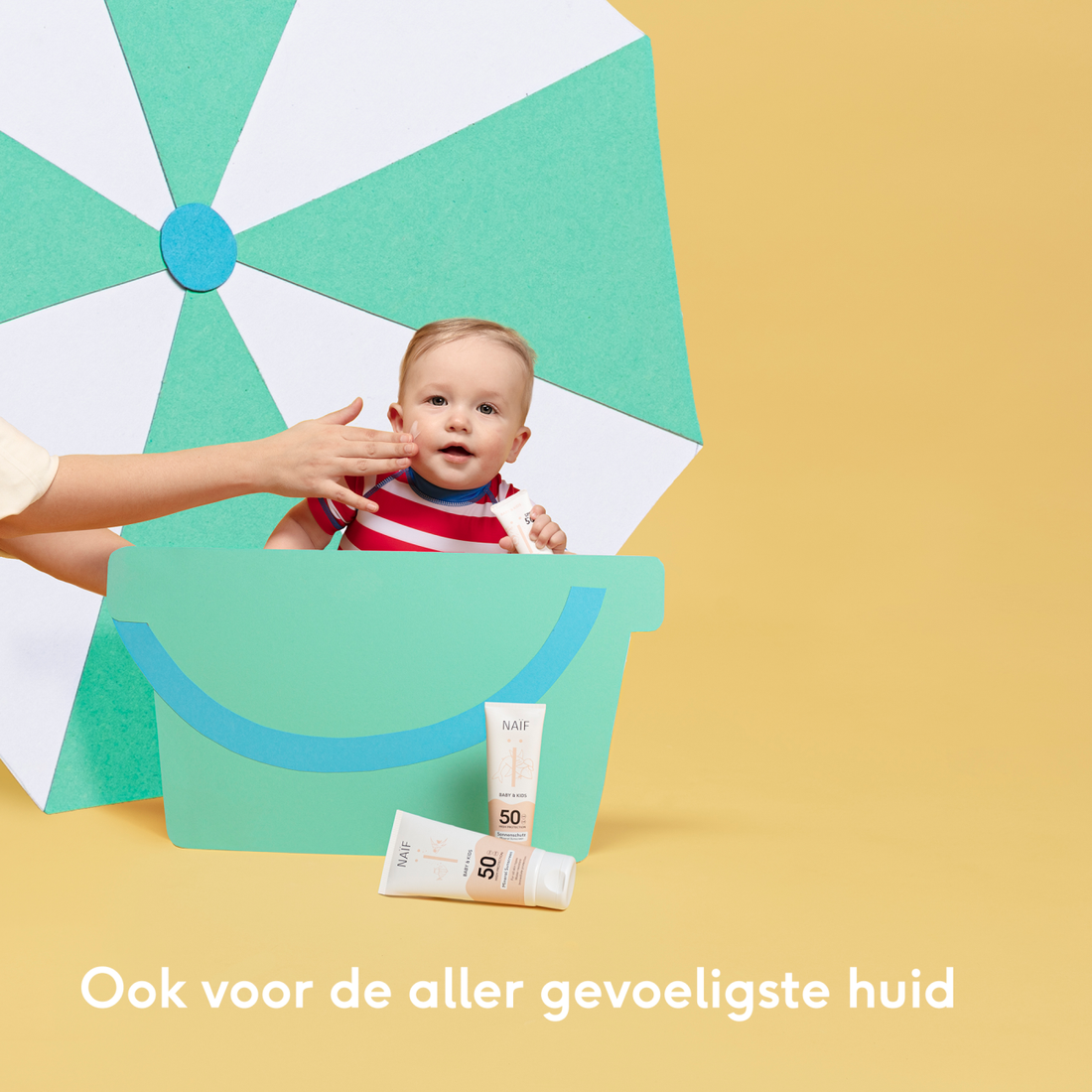 Zonnebrand zonder parfum van Naif ook voor de allergevoeligste huid