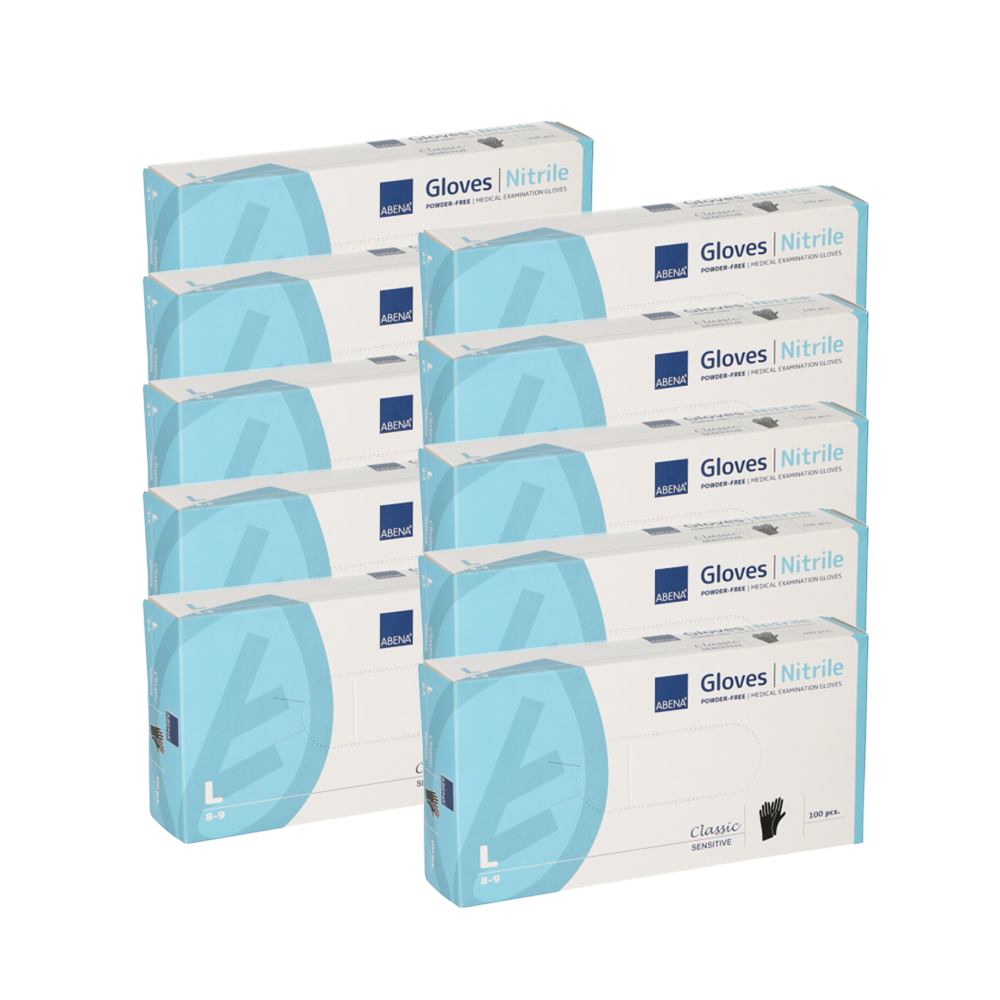 Abena Poedervrije Nitrile Handschoenen Maat L (10x100 ST) Abena