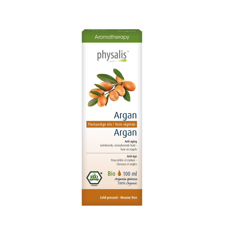 Physalis Aromatherapy Argan Haar- en nagelolie Biologisch (100 ML) Physalis