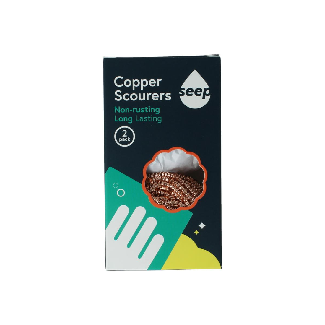 Seep Koperen schuursponzen (2 ST) Seep