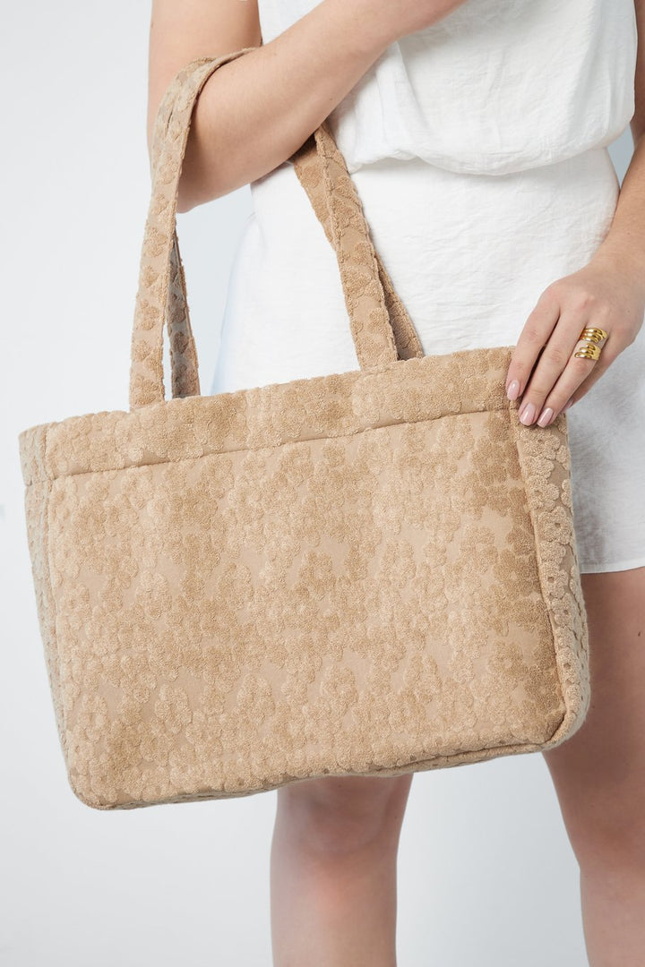 Leuke shopper met teddystof 