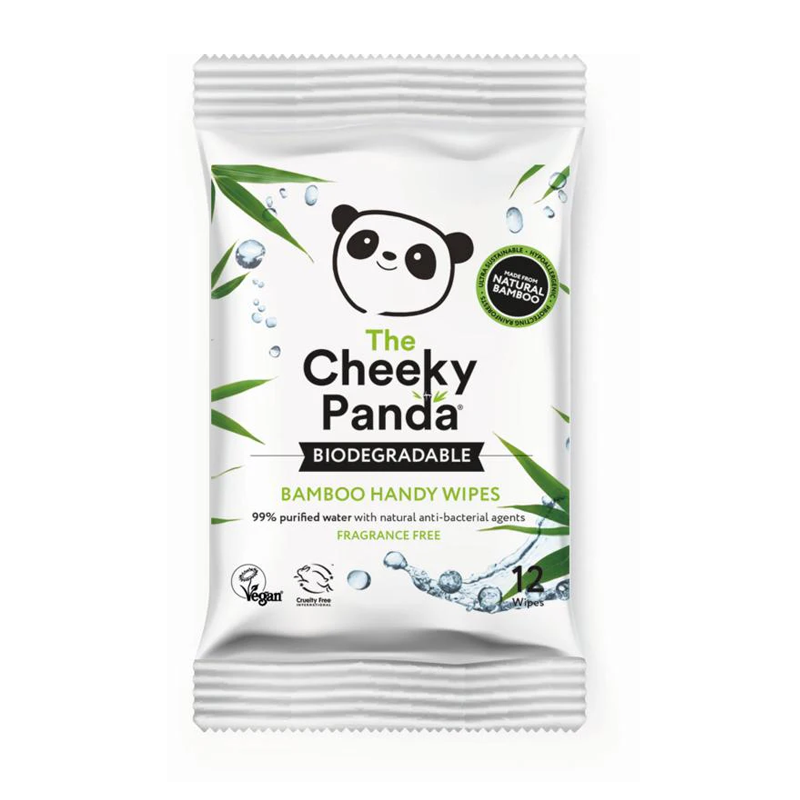 The Cheeky Panda Bamboe bio-afbreekbare vochtige doekjes - Parfumvrij