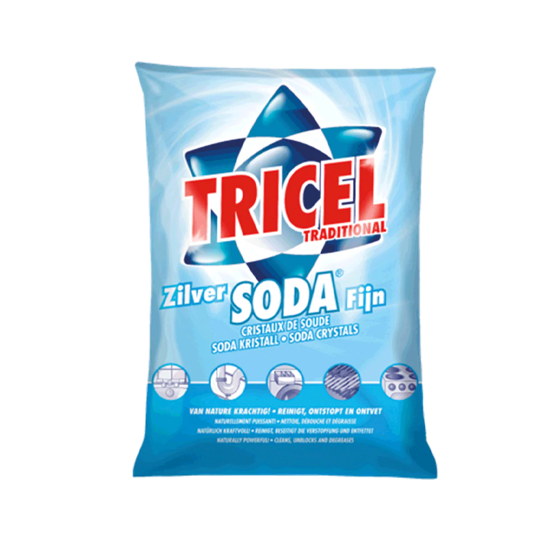 Fijne soda zonder parfum schoonmaakmiddel van Tricel