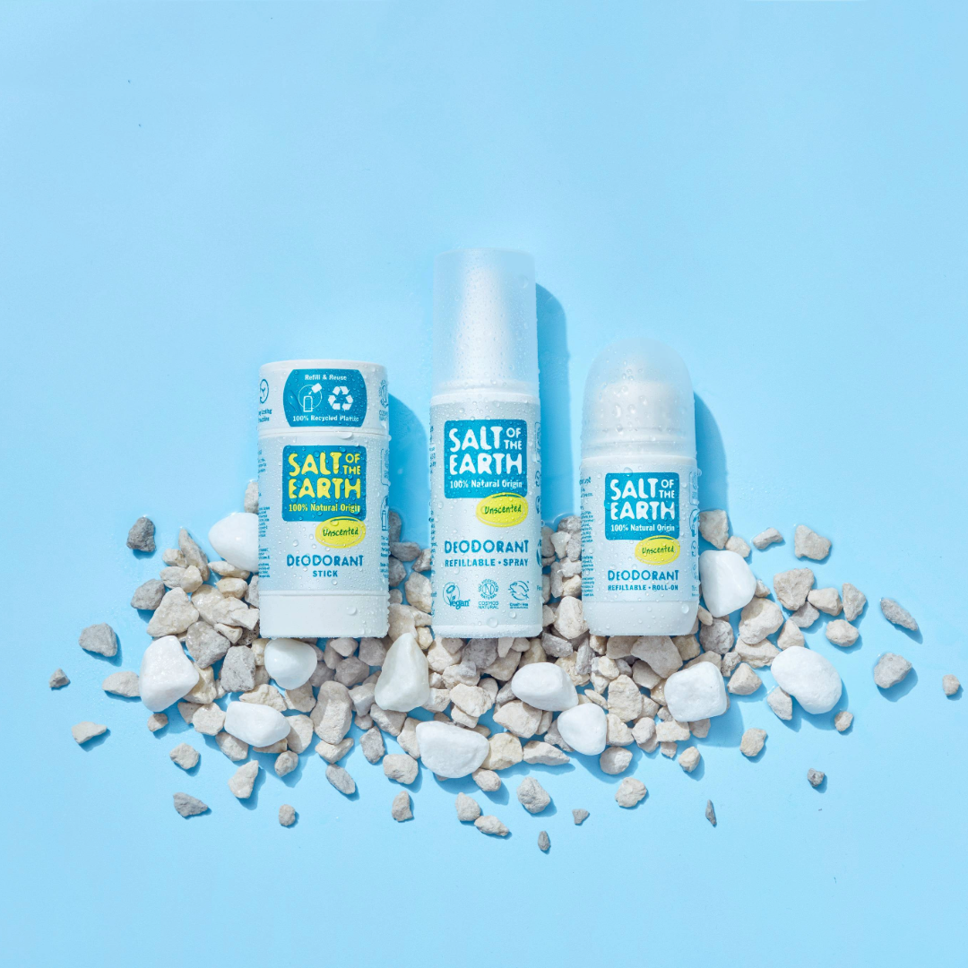 Salt of the Earth Refillable Roll-On Deodorant Parfumvrij (75 ml)