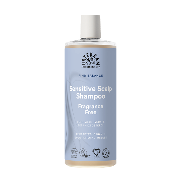 Parfumvrije shampoo van Urtekram uit de Find Balance lijn, 500ml, voor de gevoelige hoofdhuid