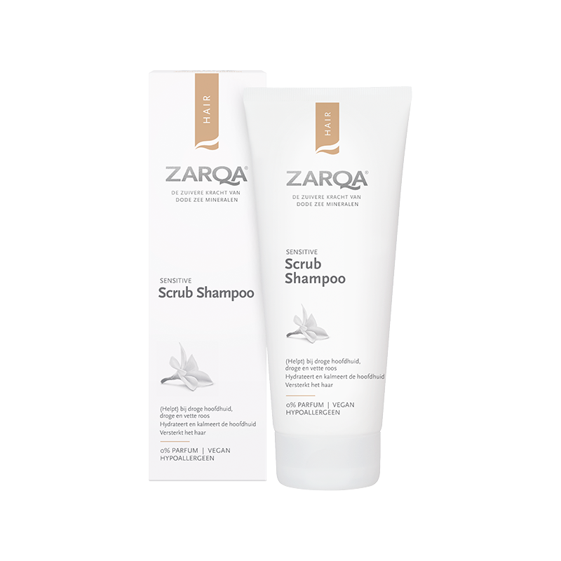 Zarqa Shampoo Scrub Sensitive (200ml) - Parfumvrij