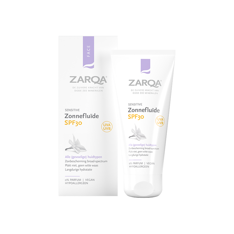 Zarqa Zonnefluïde SPF30 Sensitive (50ml) - Parfumvrij