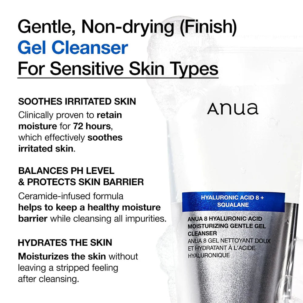 ANUA 8 Hyaluronic Acid Moisturizing Gentle Gel Cleanser ANUA