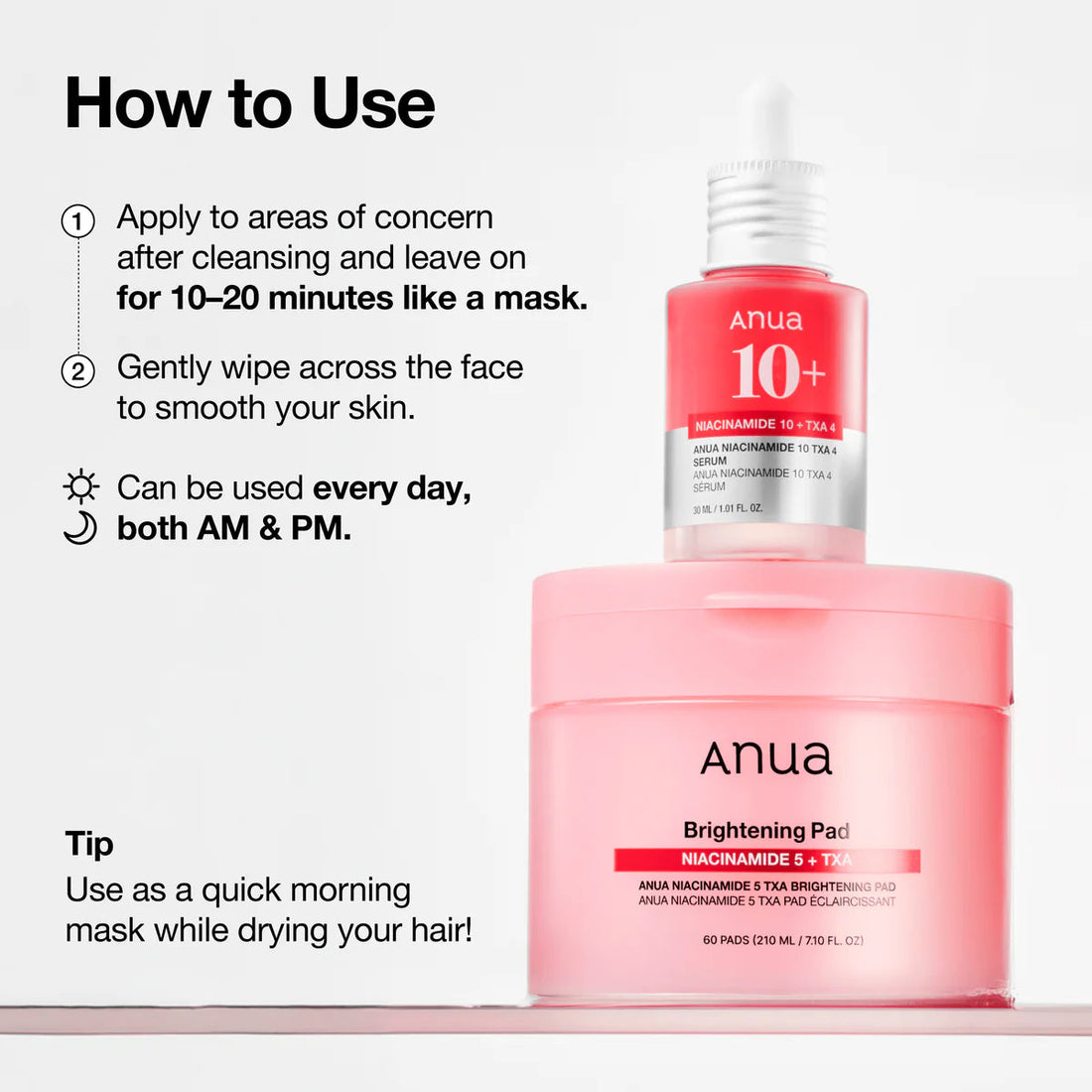 ANUA Niacinamide 5 + TXA Brightening Pad (60 ST) ANUA