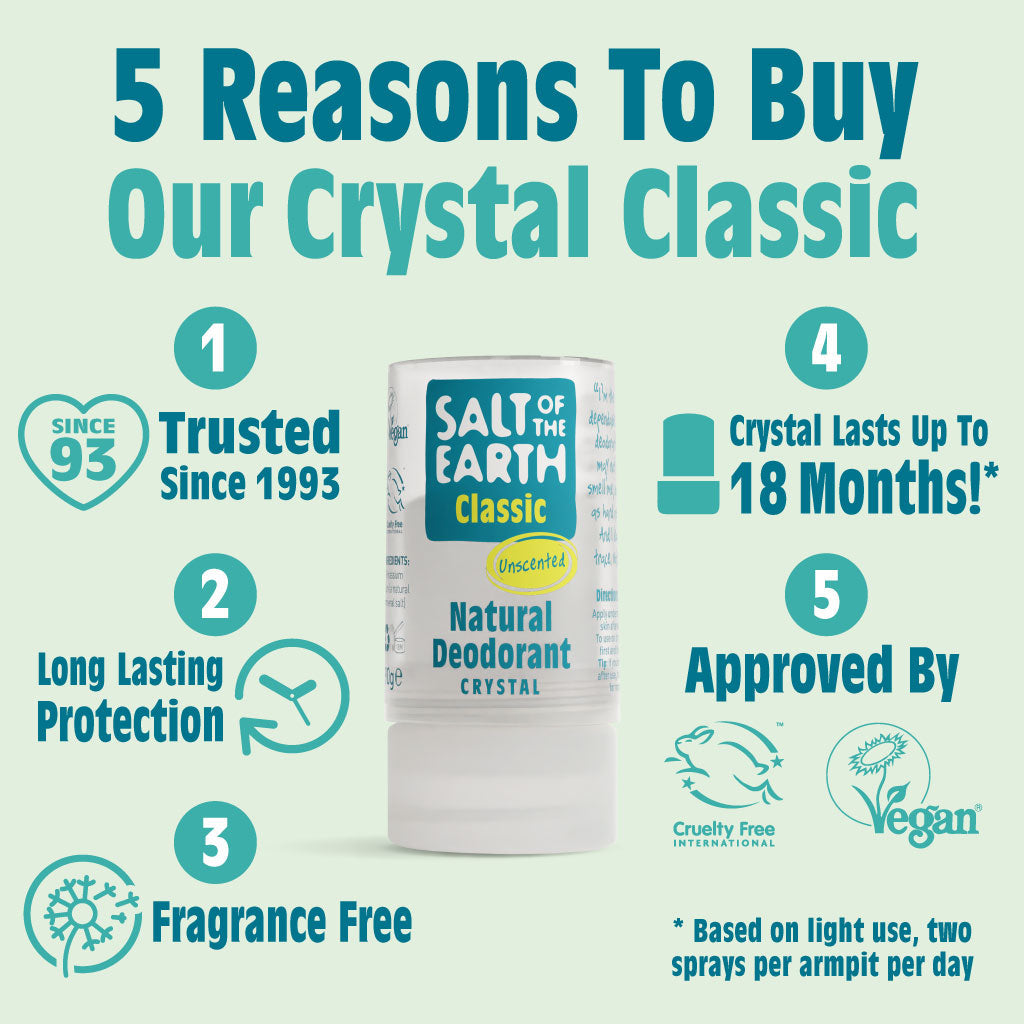 Salt of the Earth Natural Deodorant Crystal Classic Parfumvrij (