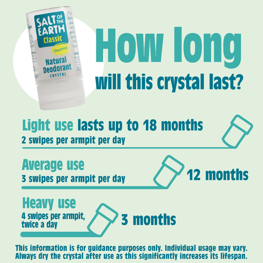 Salt of the Earth Natural Deodorant Crystal Classic Parfumvrij (