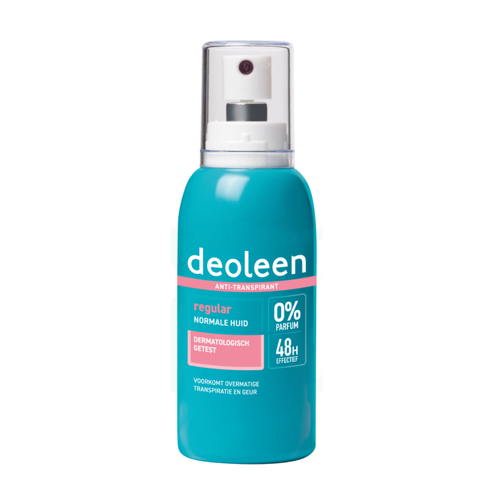 Parfumvrije anti-transpirant pompspray Sensitive van Deoleen, zachte formule met betrouwbare werking