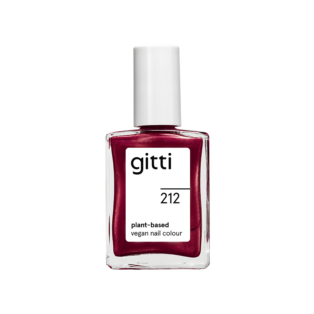 GITTI Nagellak no. 212 Cranberry Glitter GITTI