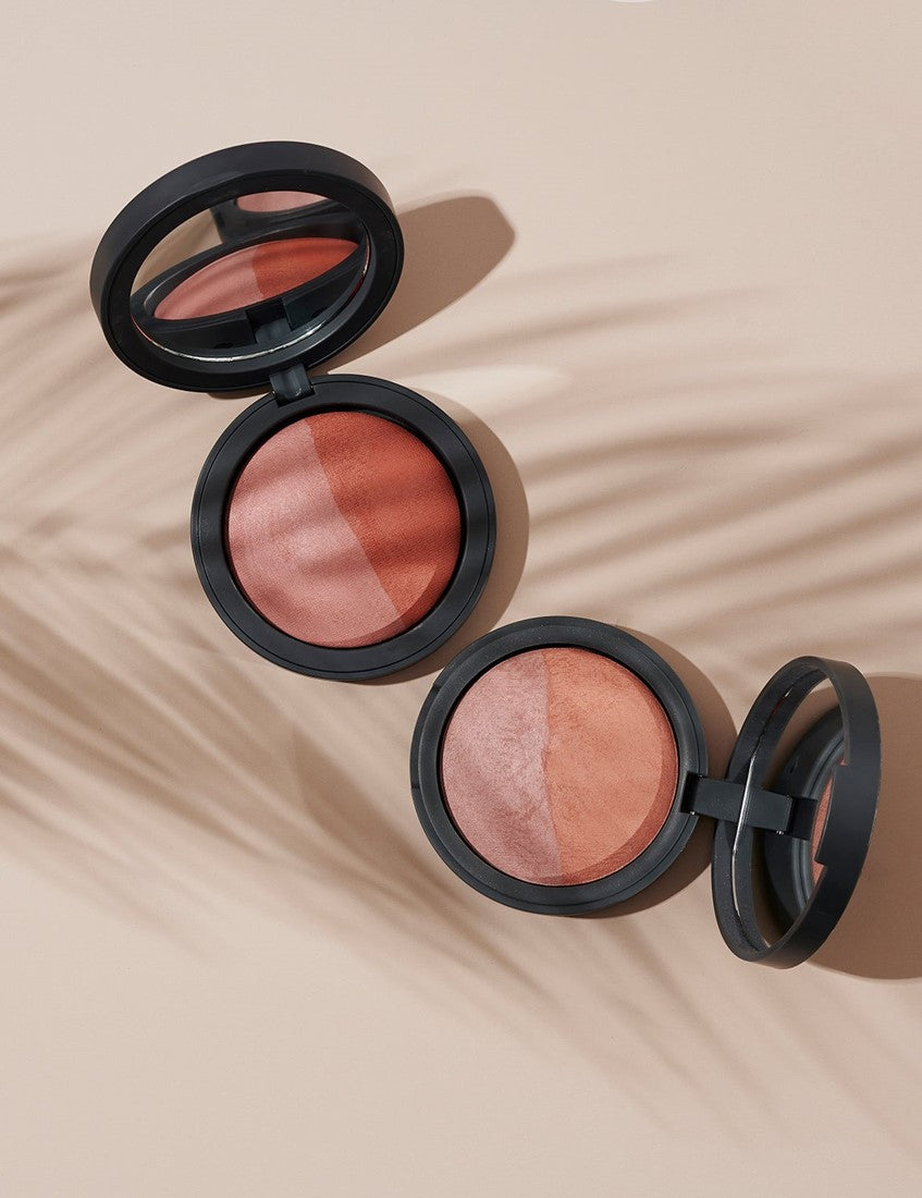 INIKA Organic Baked Blush Duo - Burnt Peach 6.5g