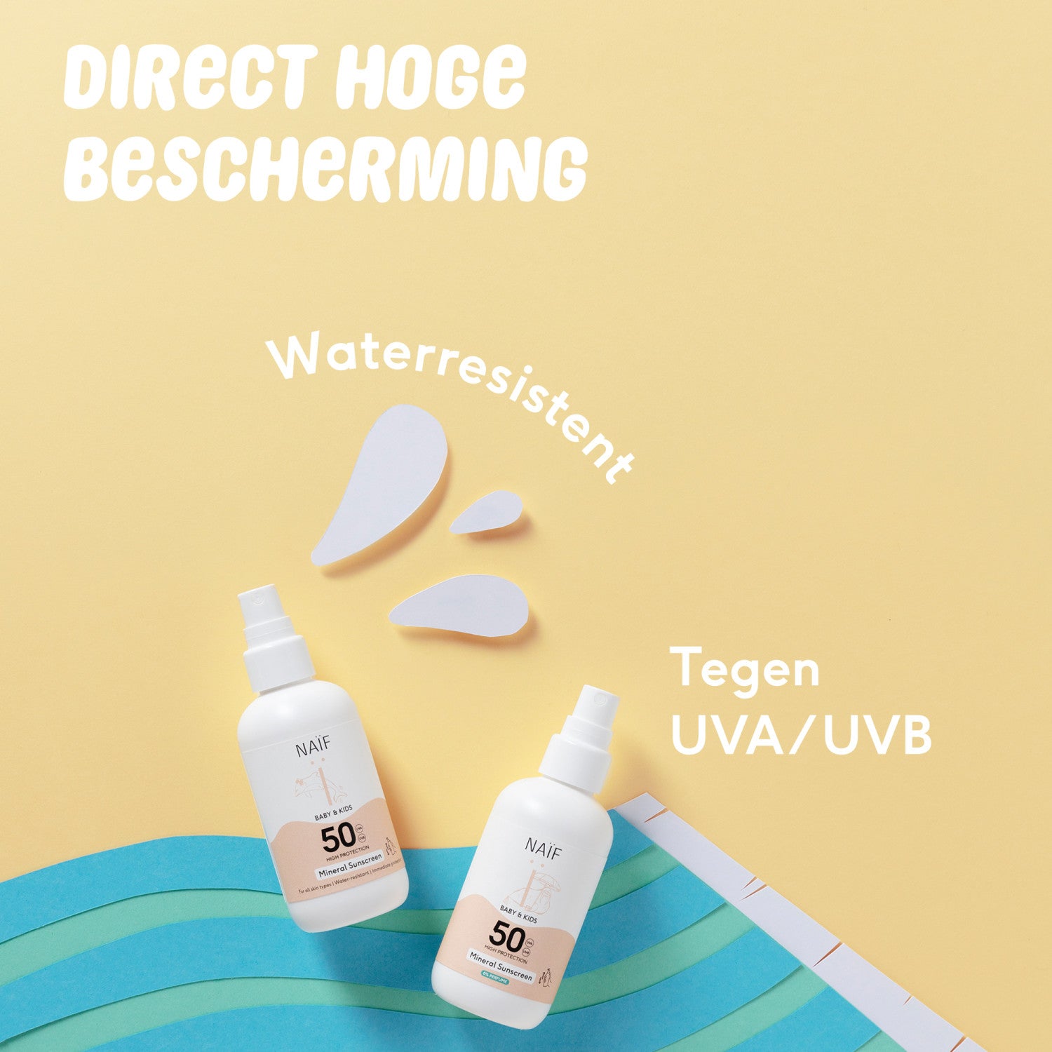Parfumvrije zonnebrand van Naif direct hoge bescherming