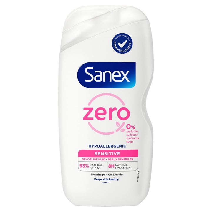 Douchegel Sensitive Skin van Sanex, hydraterend en parfumvrij
