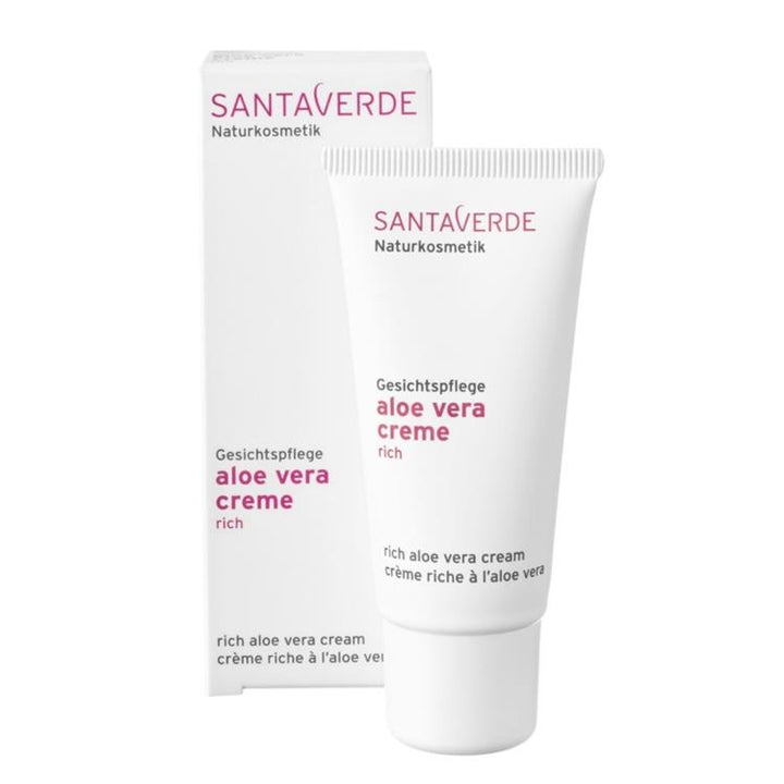 Parfumvrije rijke crème van Santaverde met aloë vera voor de droge en gevoelige huid